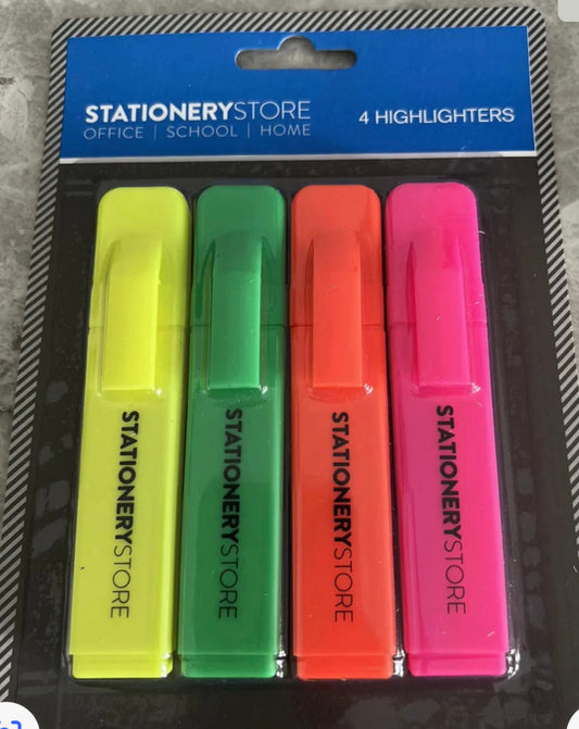 Stationary 4 highlighters